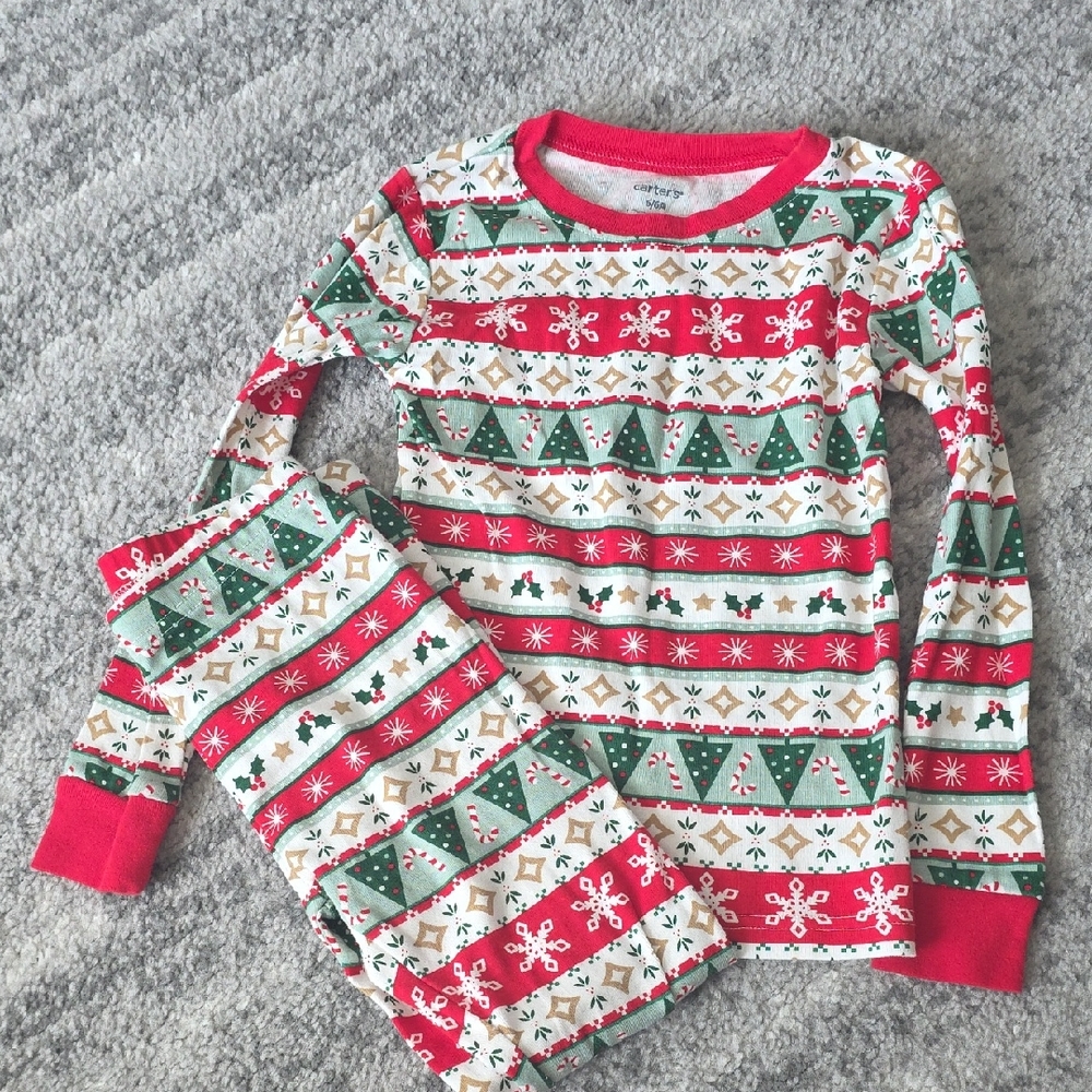 Carter's Holiday Pajama Set - Red, Green, and White